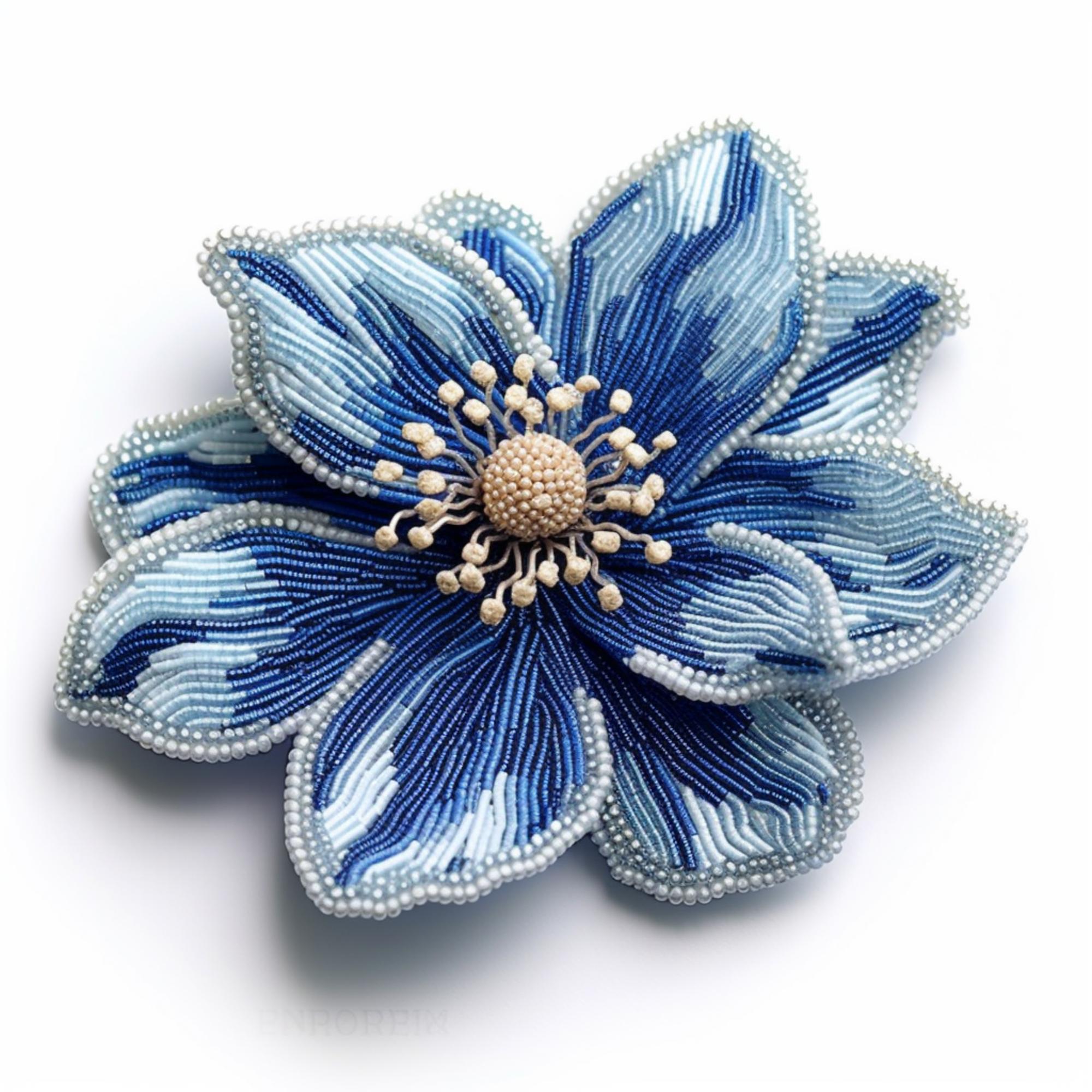 embroidered patch with floral motif on denim